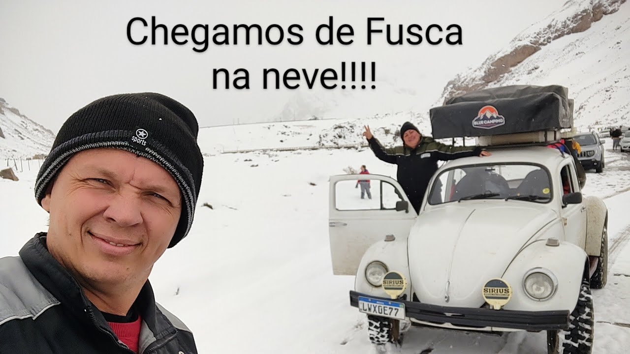 8⁰ dia de viagem. Chegamos na neve de Fusca. Puente del Inca!!! #fusca #offroad #viagem