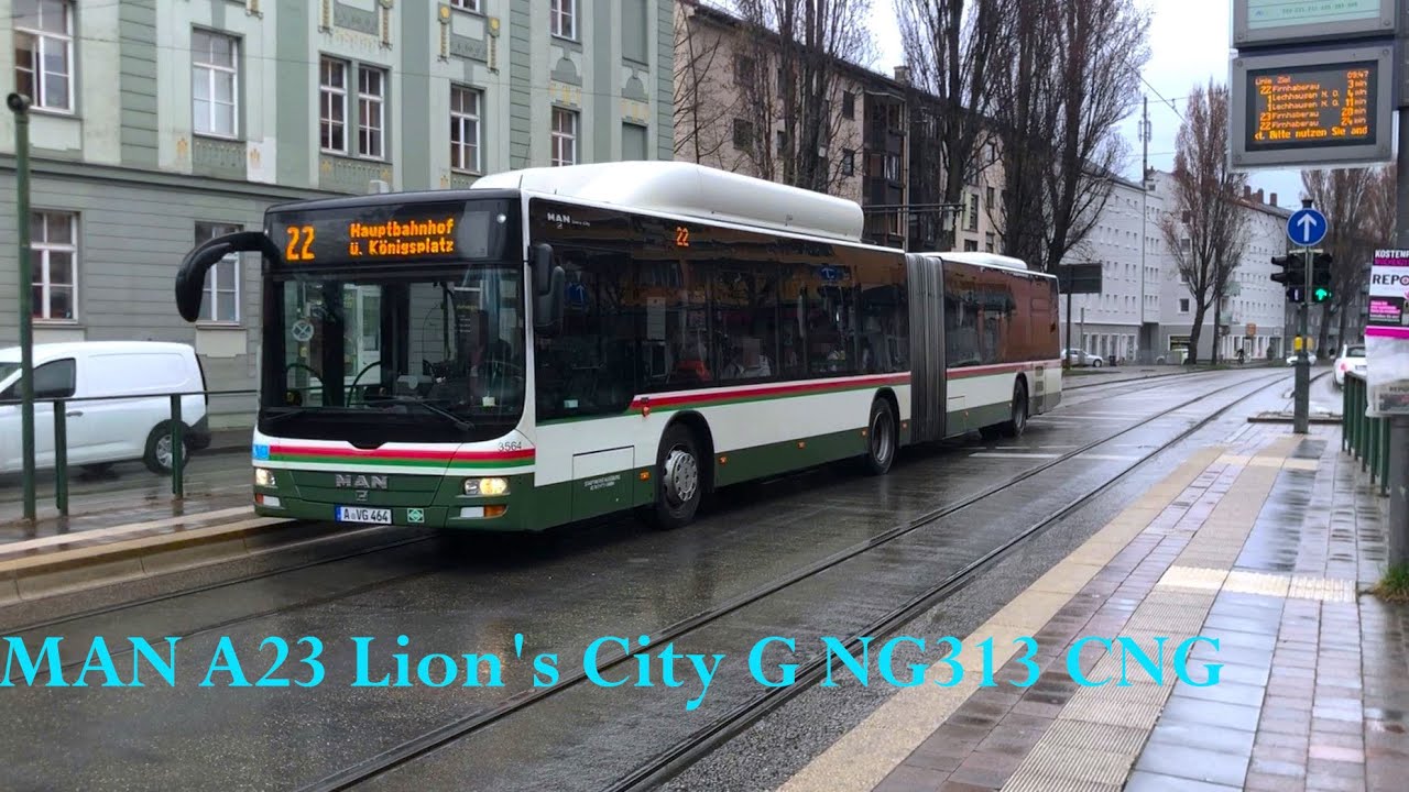 #11 MAN A23 Lion´s City G NG313 CNG |KOM 3564 ~ Voith [Sound] |SWA Augsburg Linie 22