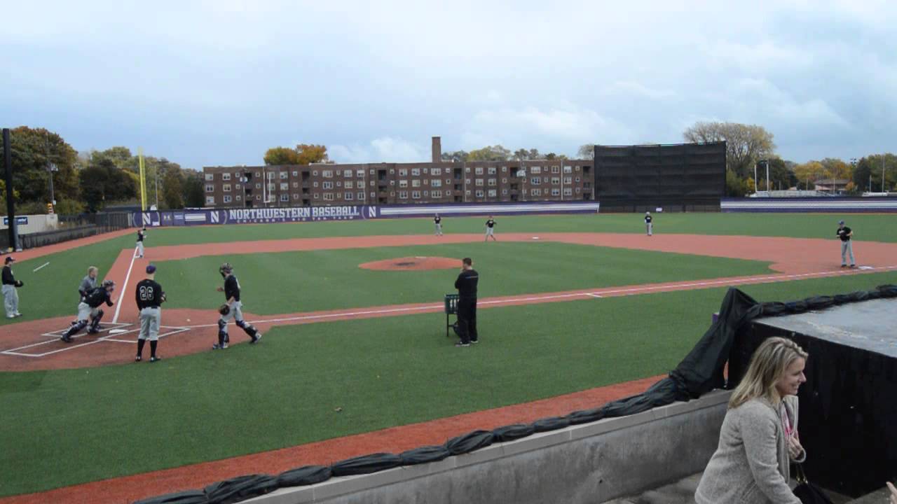 Northwestern Baseball infield outfield