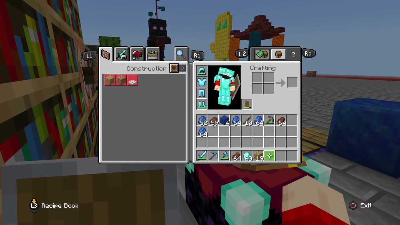 Fully enchanted full netherite and getting stuff from drop party Done_fortunes skygen ep 2