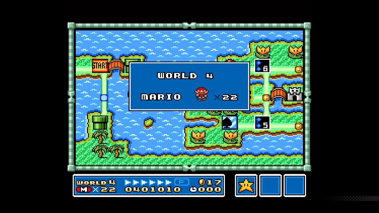 Super Mario Bros 3 All Stars - World 4 - Course 1 - 28