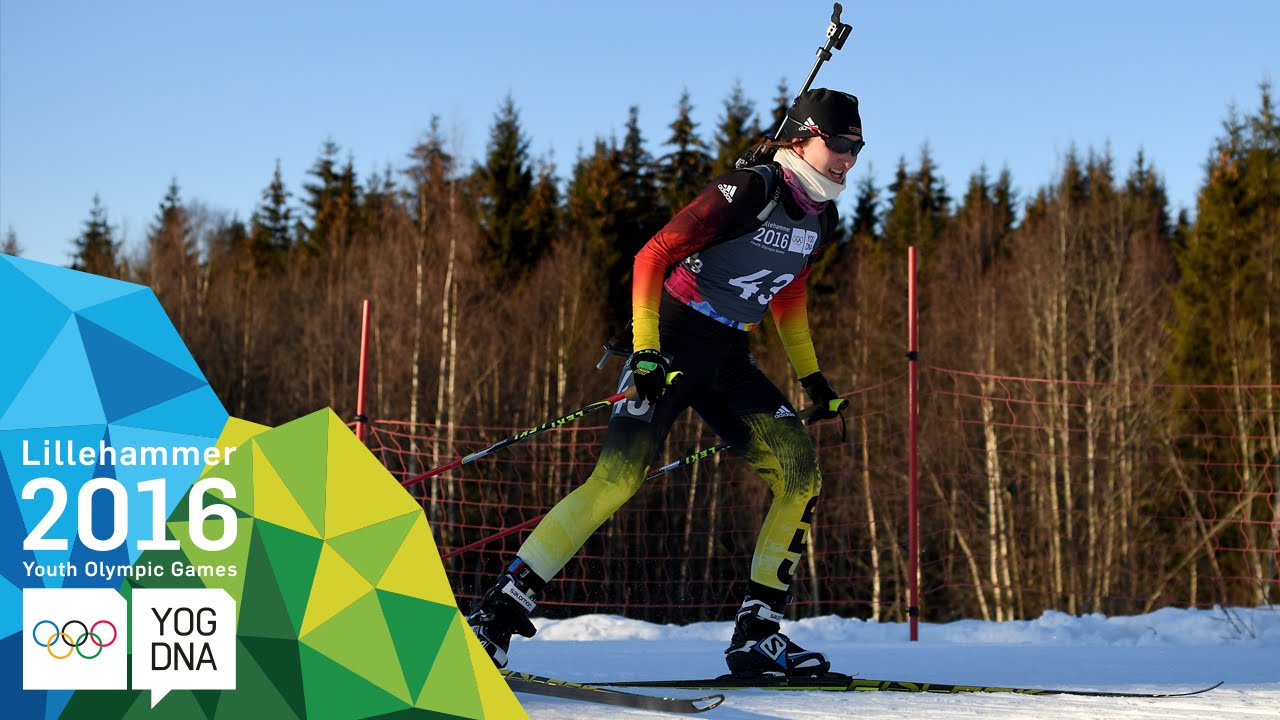 Biathlon 6km Sprint - Juliane Fruehwirt (GER) wins gold | ​Lillehammer 2016 ​Youth Olympic Games​