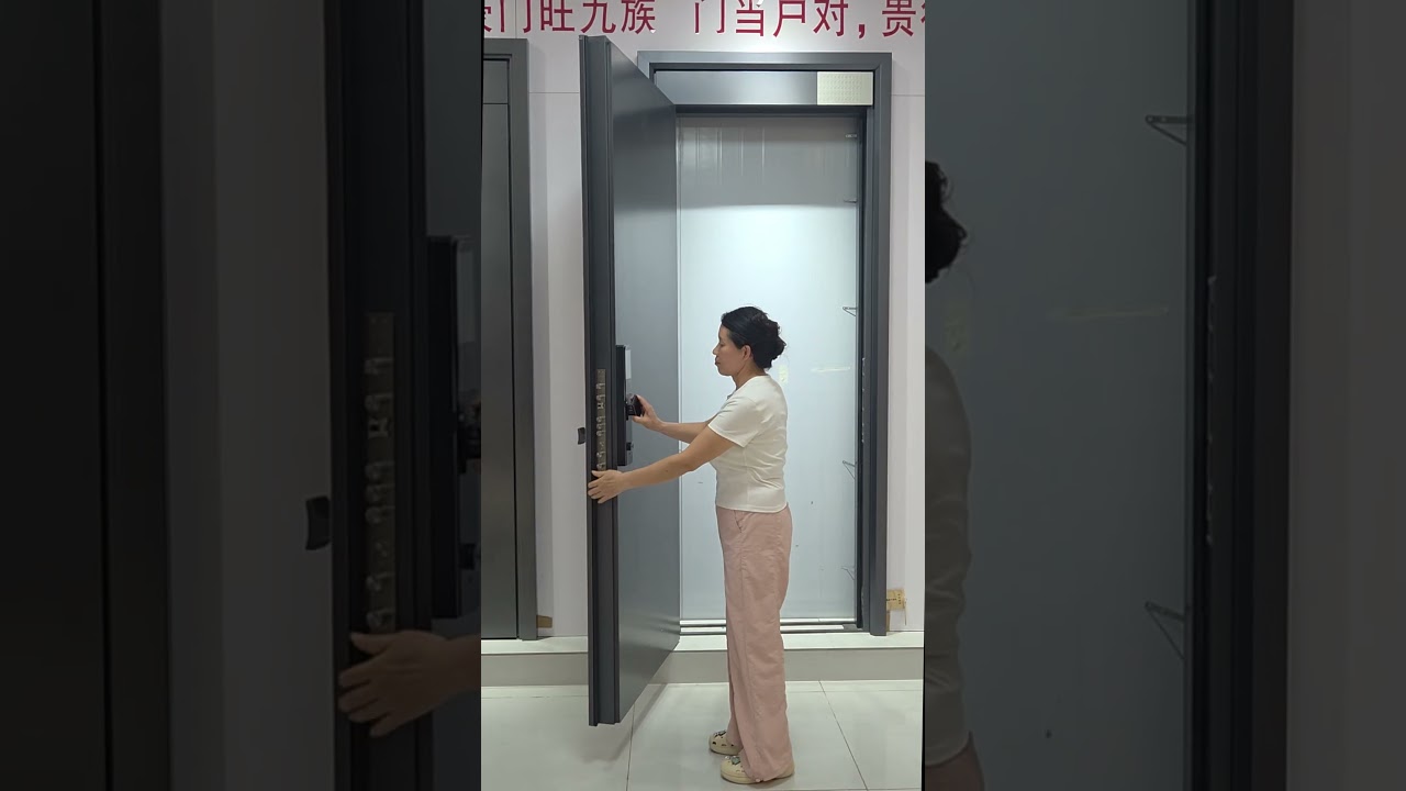 Aluminum Door with 3d Face Recognition Smart Lock. #homedecor #doors #home #door #china #aluminium