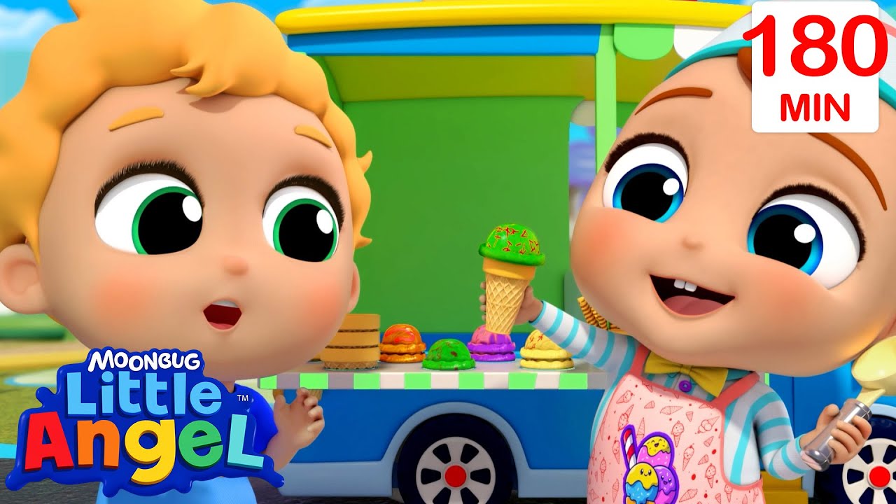 Who's Ready For Some Ice Cream + More |  Little Angel Color Songs & Nursery Rhymes | Learn Colors
