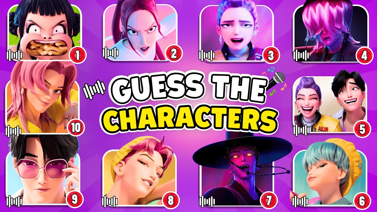Guess the MOVIE CHARACTERS by the Song & Emojis | Movie Quiz 2026 | Kpop Demon Hunters, Rumi, Zoey