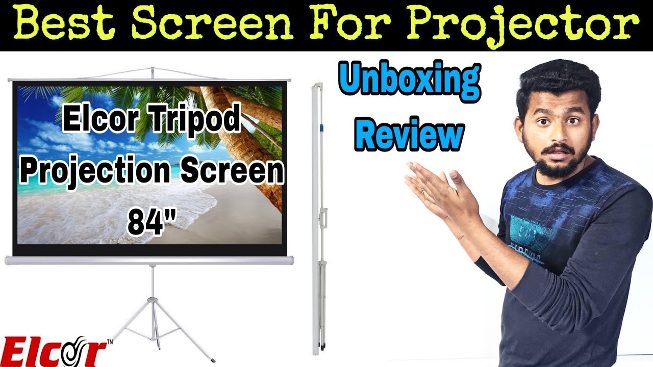Best screen For Projector ।। Elcor Tripod Projection Screen 84