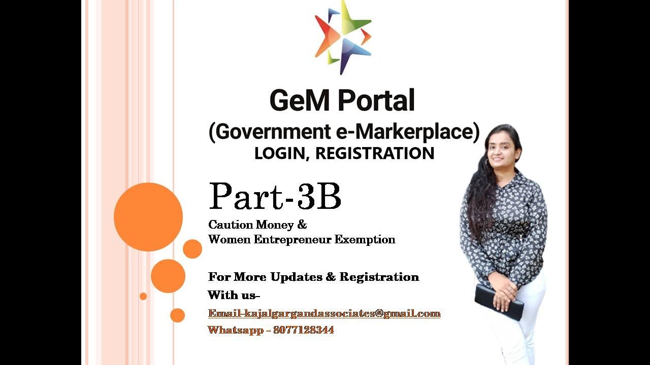 Gem Seller Registration - Gem Caution Money Deposit & Women Entrepreneur PART 3B