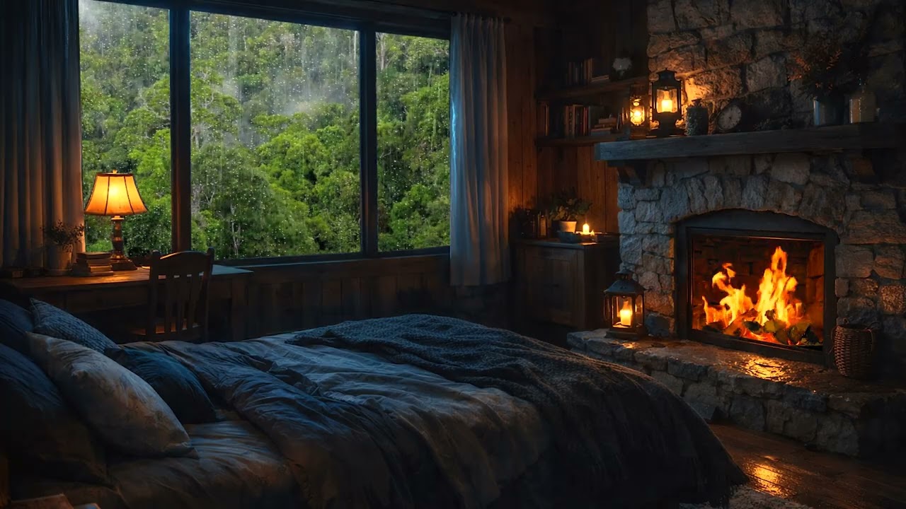 🌙 Relaxing Rain Sounds and Calm Piano | Night Ambience for Deep Sleep & Meditation 🌧️ 🎹