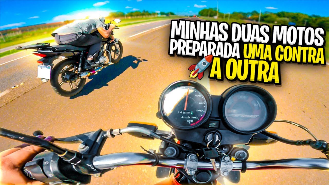 COLOQUEI MINHAS DUAS MOTO NO RACHA UMA CONTRA A OUTRA QUAL SERÁ QUE ANDOU NA FRENTE