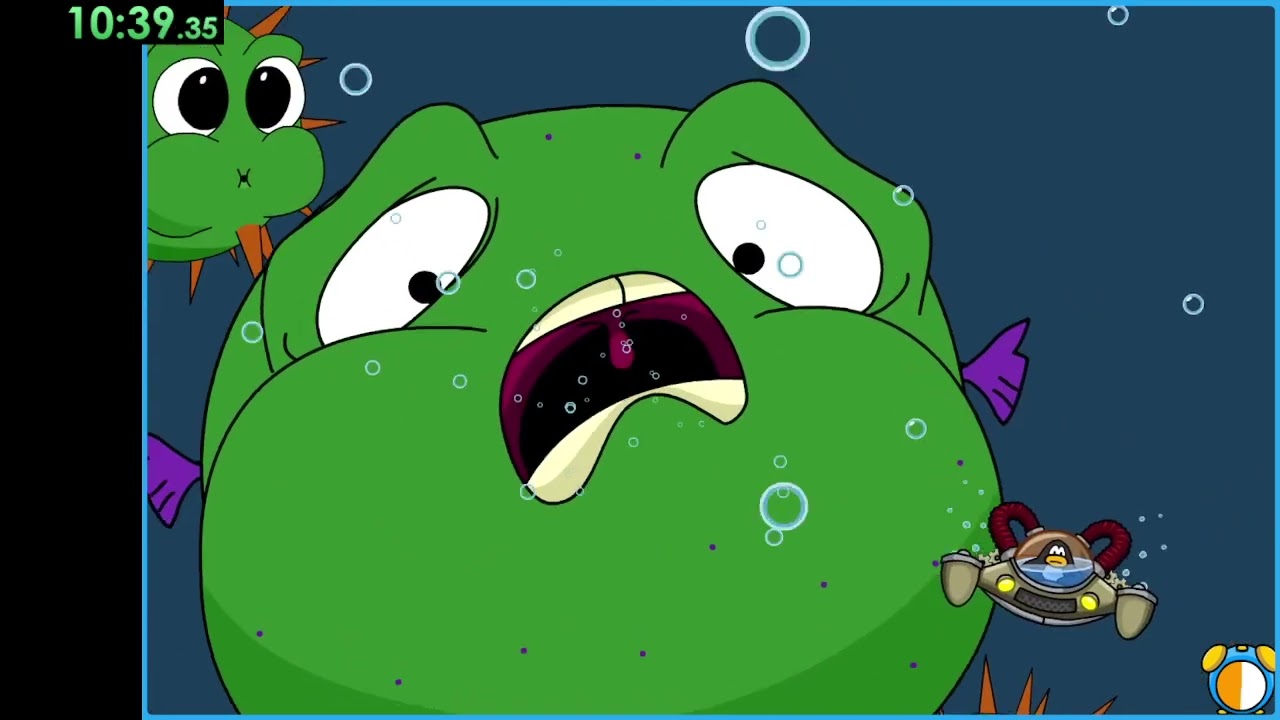 Club Penguin Aqua Grabber All Stamps Speedrun in 17:39