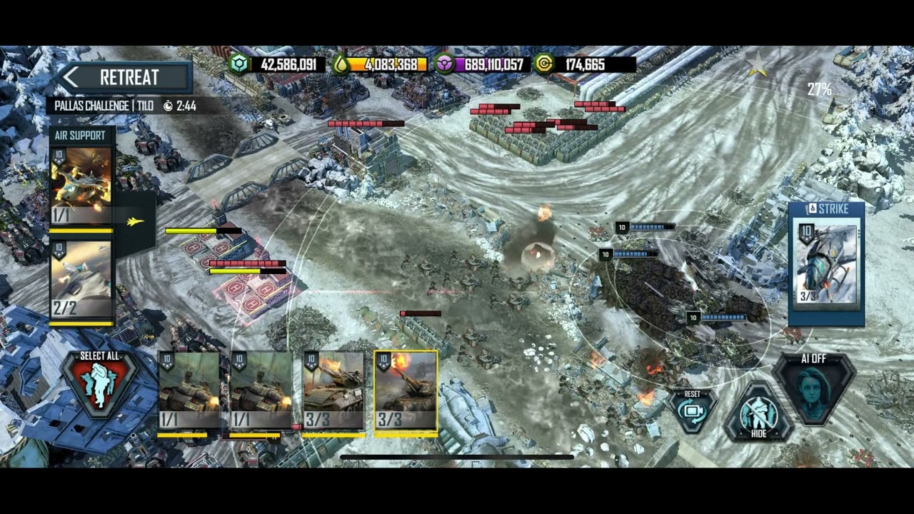 War Commander: Rogue Assault - Lunar Blade (T11.0) [T10 HVs + Titanus + Griffins, ~3.4k oil]