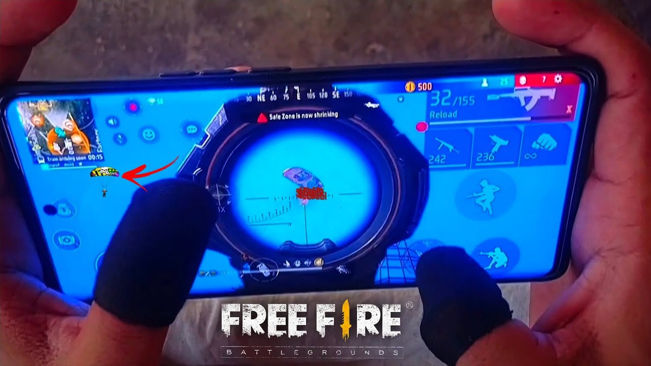 HANDCAM FREE FIRE VIDEO BLACK COLOUR FF