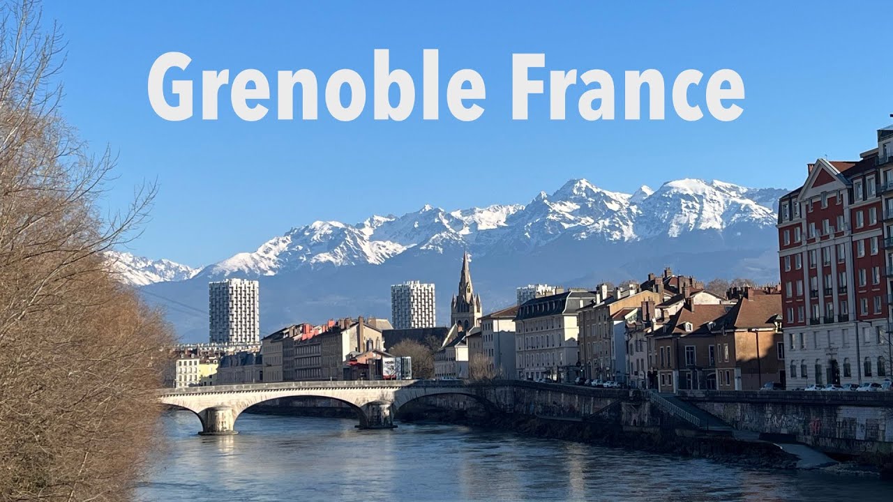 フランス🇫🇷グルノーブル｜バスティーユからの雪のアルプス🏔️｜Snowy Alps from the Bastille | Grenoble, France