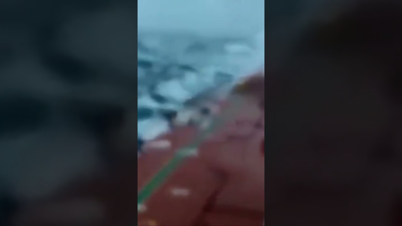 Surreal storm footage. #StormAtOcean #OceanAdventure #ShipInStorm #MaritimeJourney #NaturePower