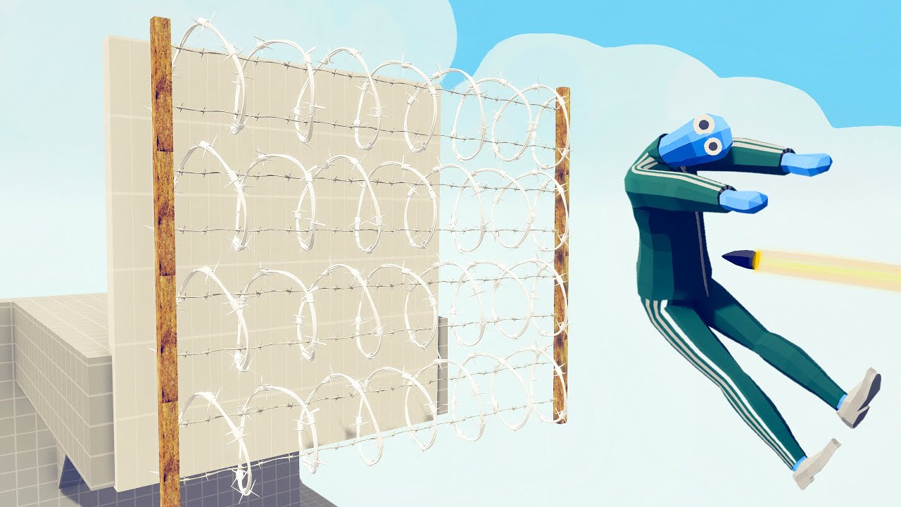 EXPLOSIVE FLIGHT TO THE BARBED WIRE | TABS - Totally Accurate Battle Simulator