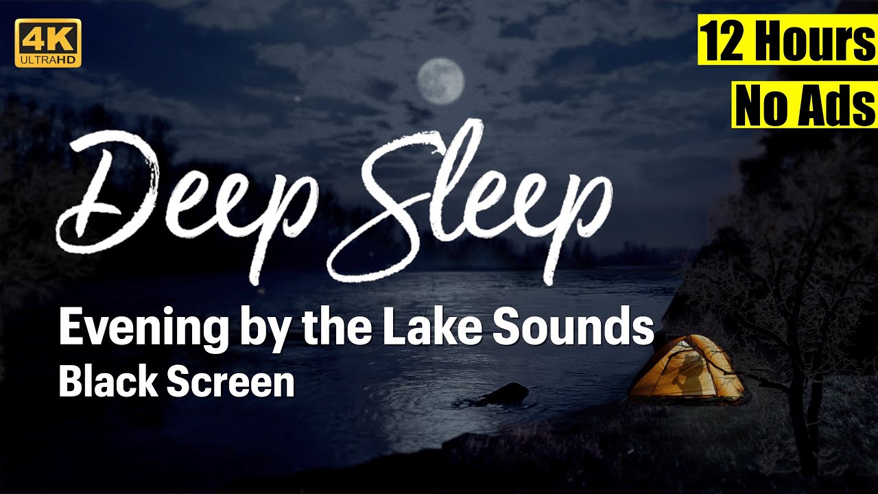 Cricket and Frogs at Night, Black Screen, 12 Hours, No Ads, Nature Sounds for Sleep, Study, focus 4K