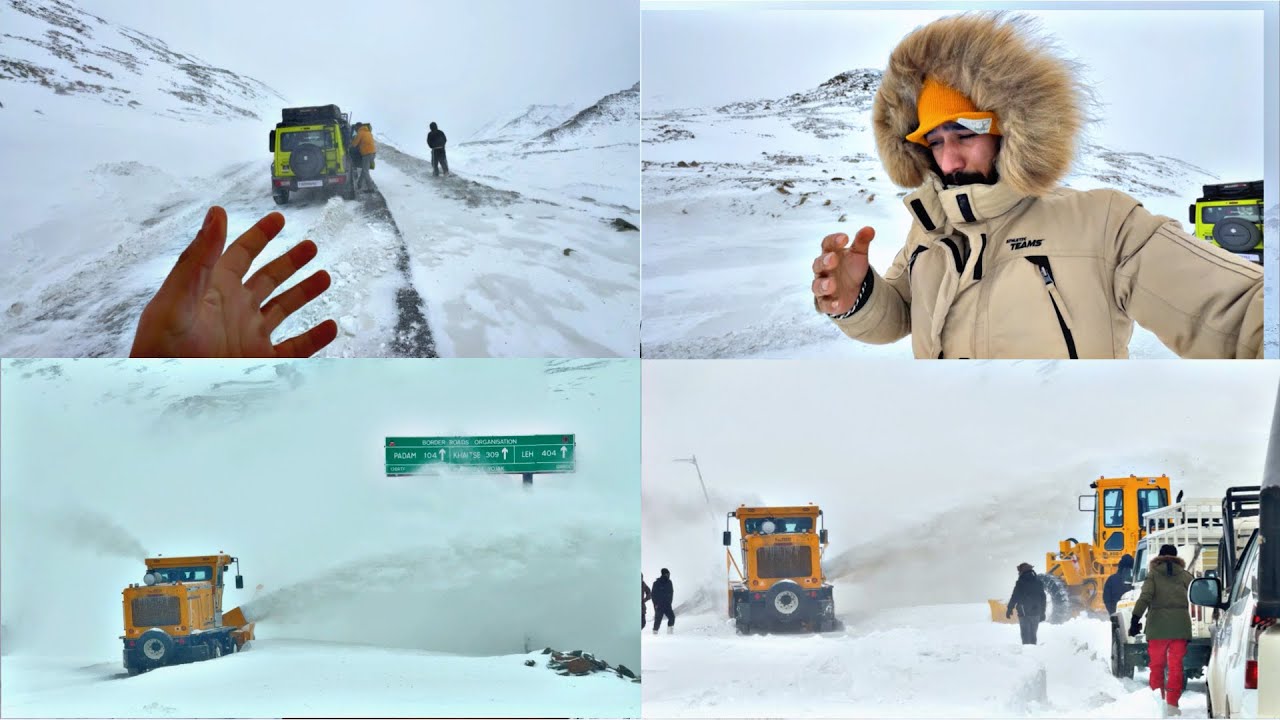 Manali to Shinkula pass in January 2025 | Almost stuck in Snow Storm🥶 | Live Snowfall❄️