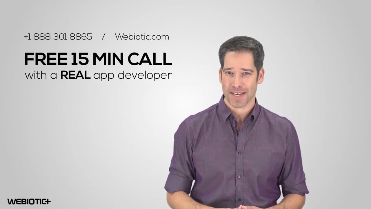 an informational video about App development for Webiotic
