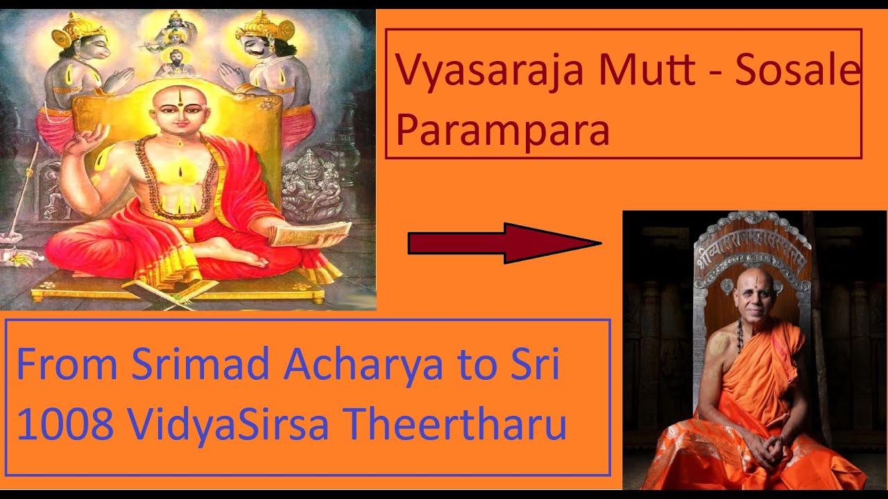 Vyasaraja Mutt Guru Parampara | Lineage of Gurus from Śrī Madhvacharya to Śrī Vidyasrisha Tīrtha