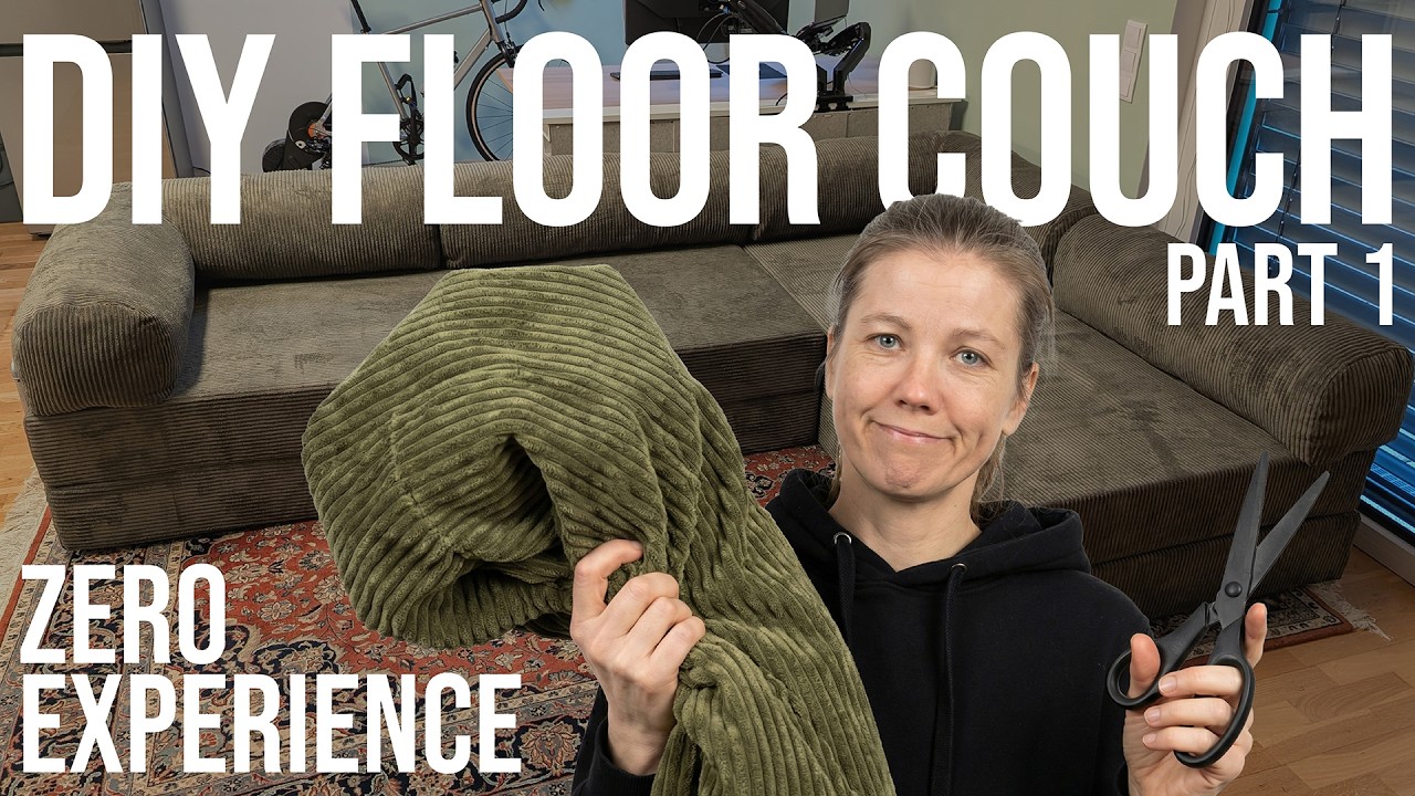 DIY Modular Floor Couch: No Pattern Sewing - Part 1 (ZERO experience) (+pattern)