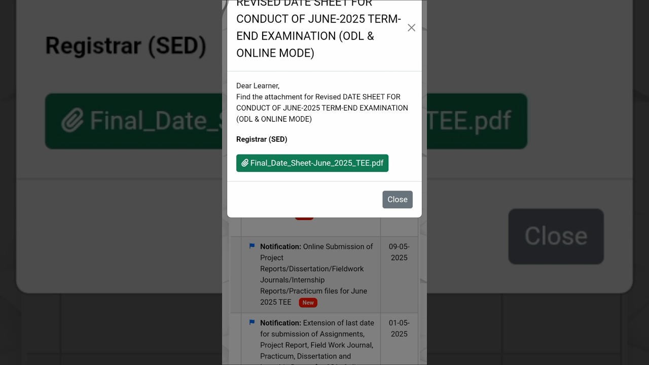 how to download IGNOU datesheet 2025 #ignou