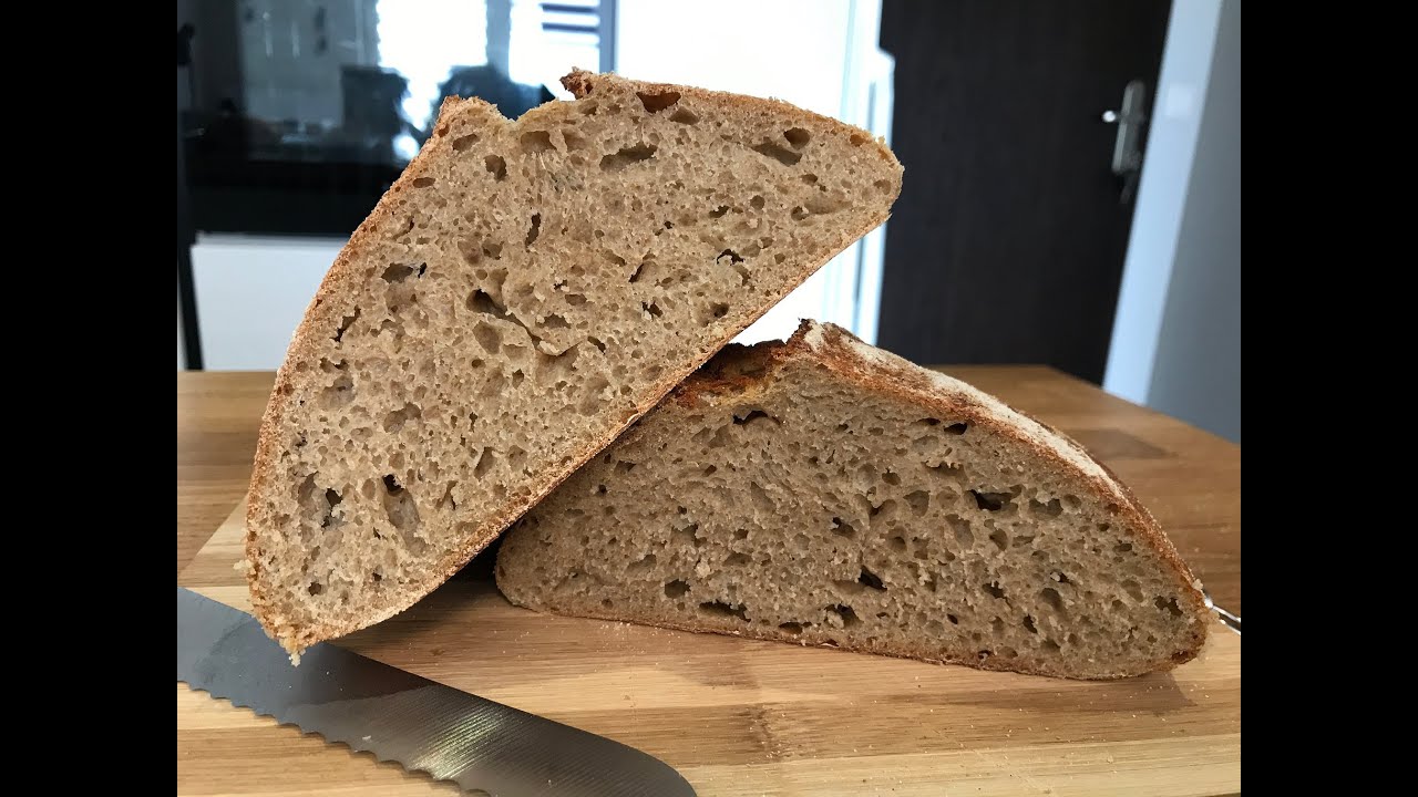 Pane Semi Integrale Fatto in Casa Senza Impasto 78% Idratazione | Lievito Madre (Lunga Lievitazione)
