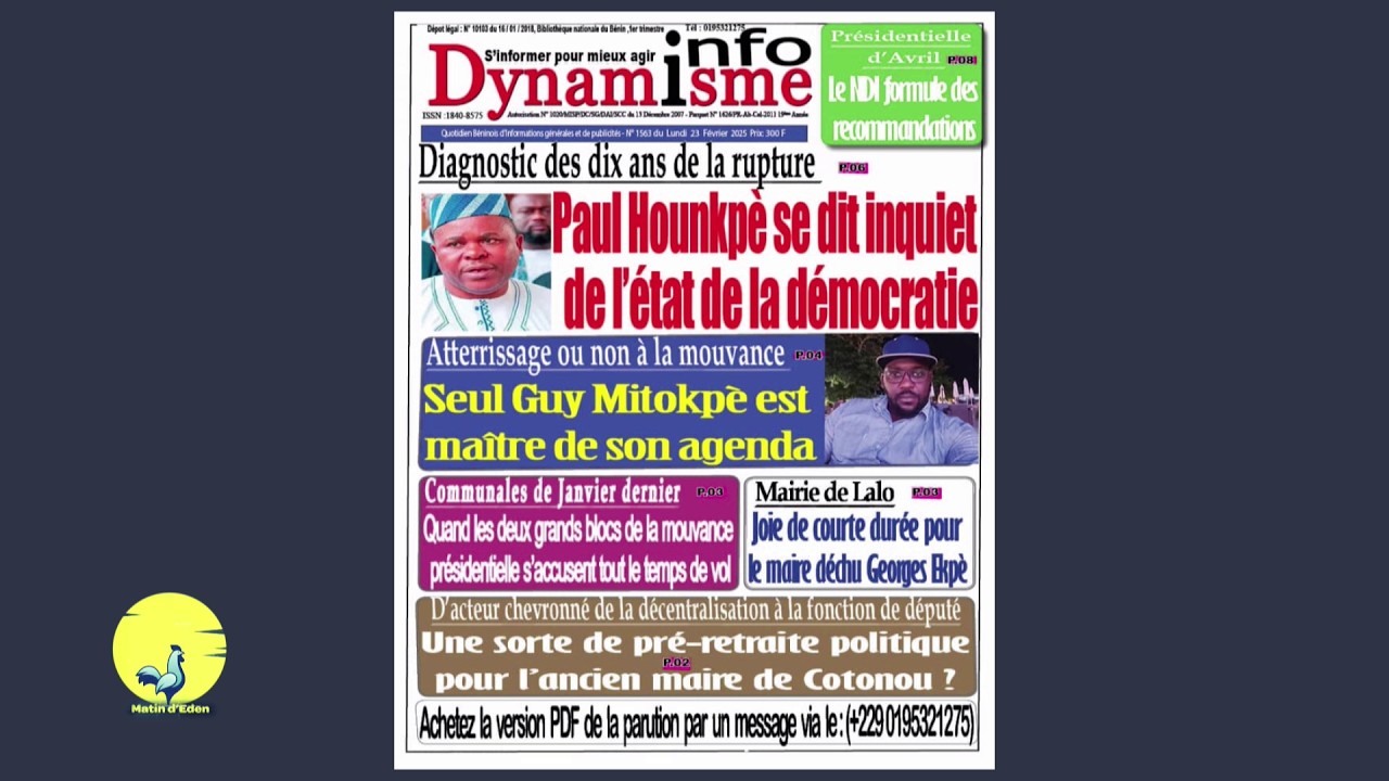 Analyse du 23 Février 2026 sur Matin d'Eden