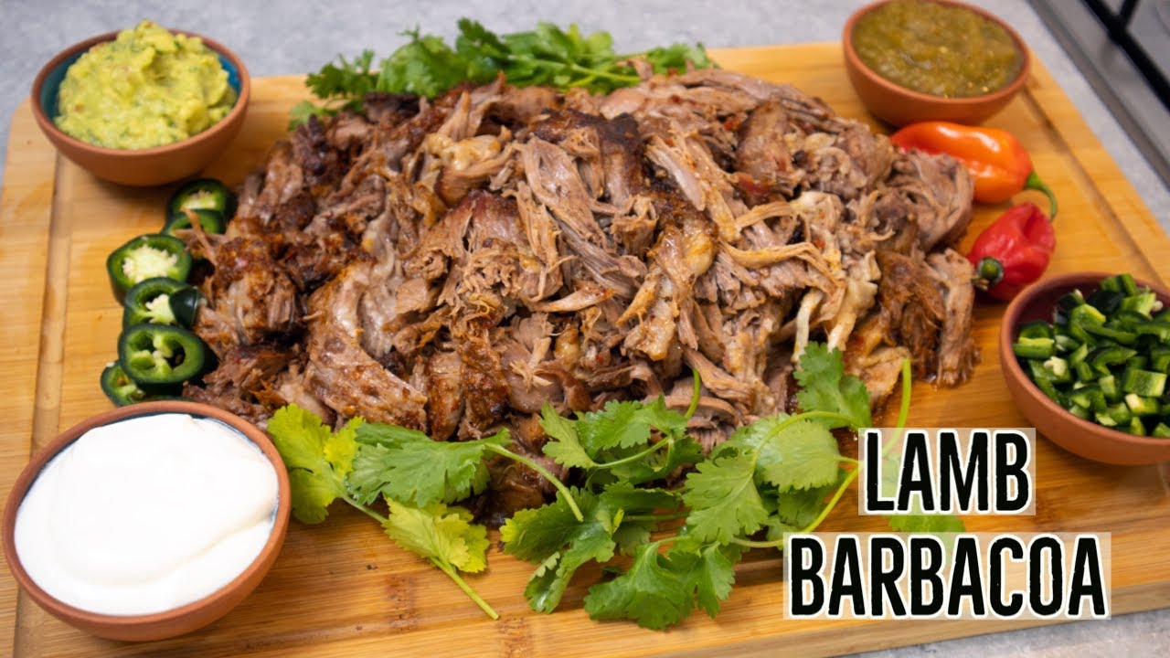 Lamb Barbacoa Recipe | Served on Corn Tortillas - Spicy pulled lamb shoulder