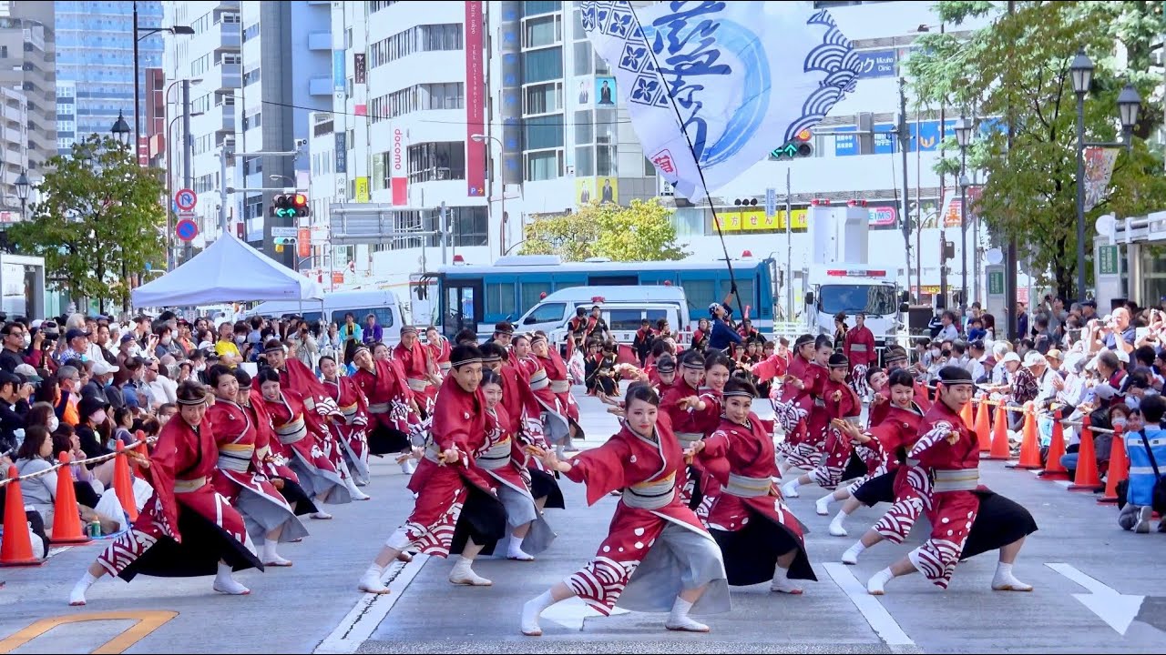 【4K】藍なり｜鳴動~あらたな時~（東京よさこい2023前夜祭/アゼリア通り会場）