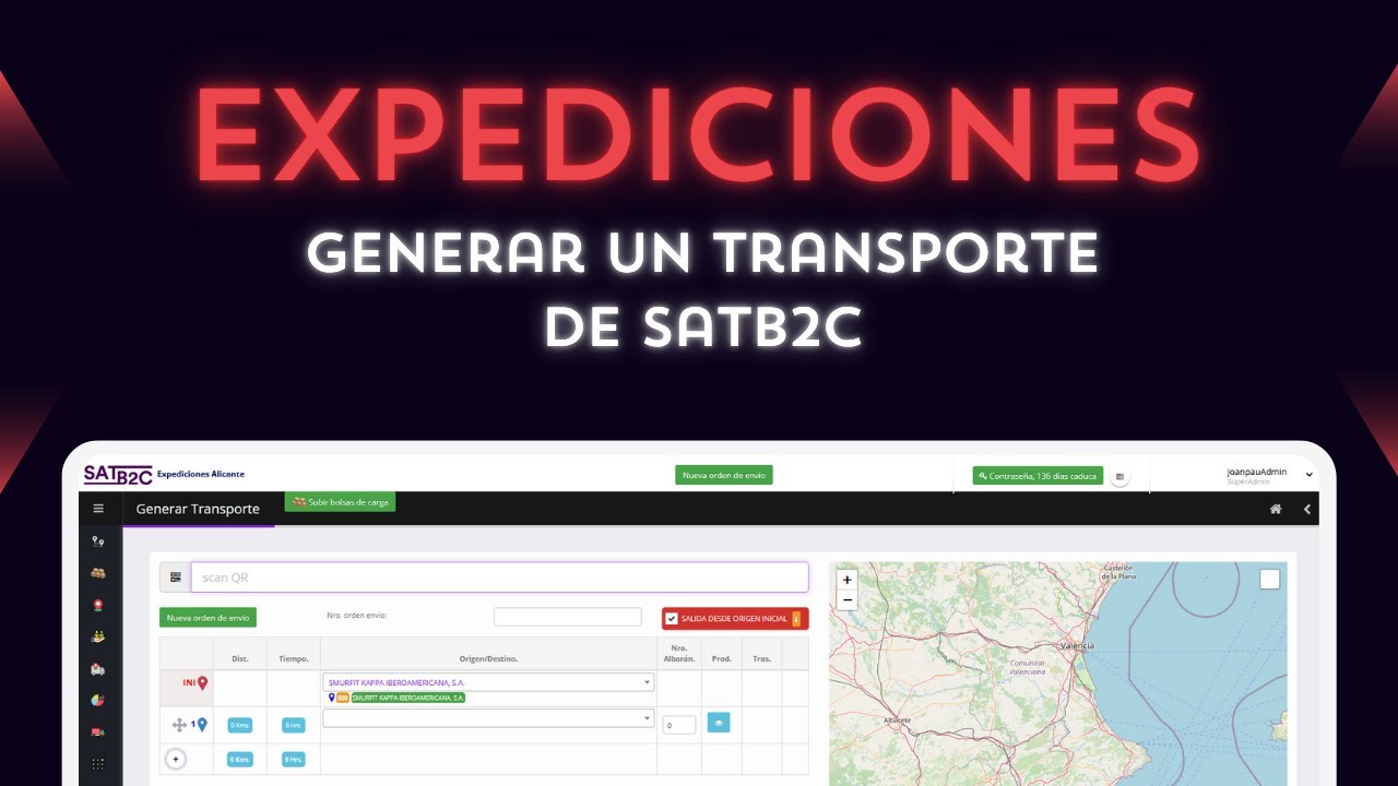 Software log&iacute;stico para empresas: Generar Transporte - Expediciones - SATB2C