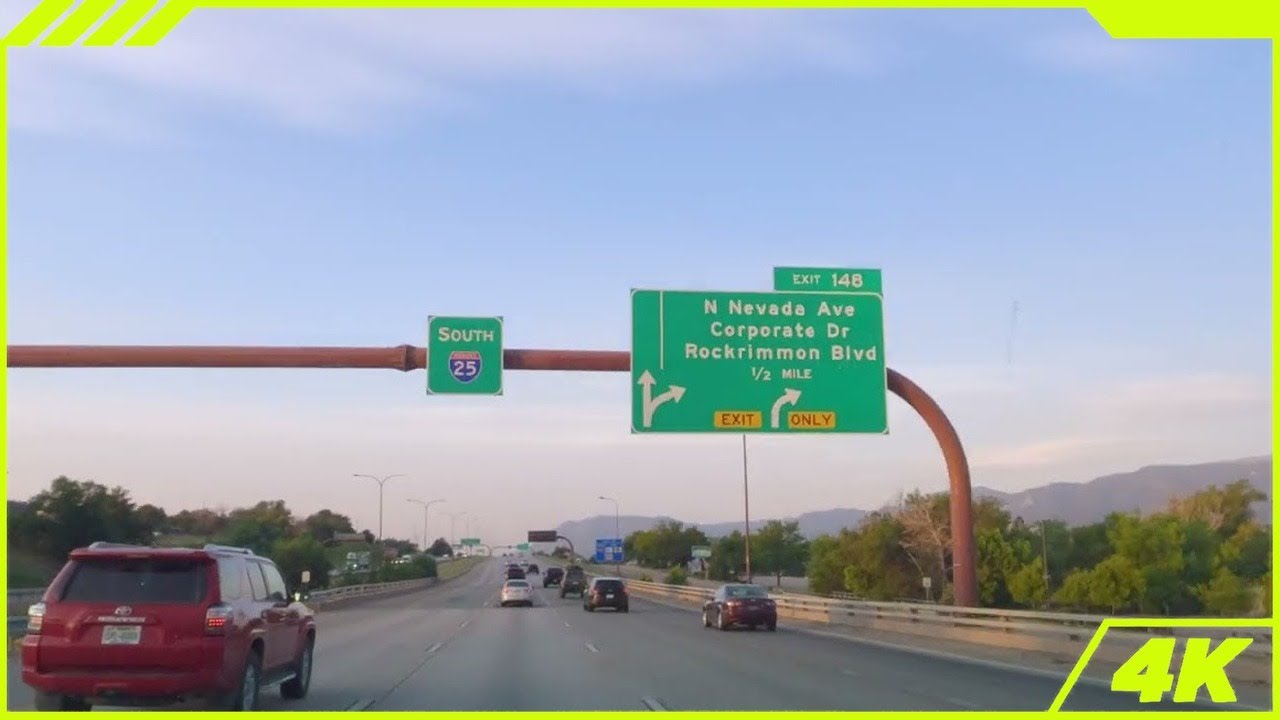 Cloudy Morning Drive – Cybertruck POV from Castle Rock to Colorado Springs (August 2025)