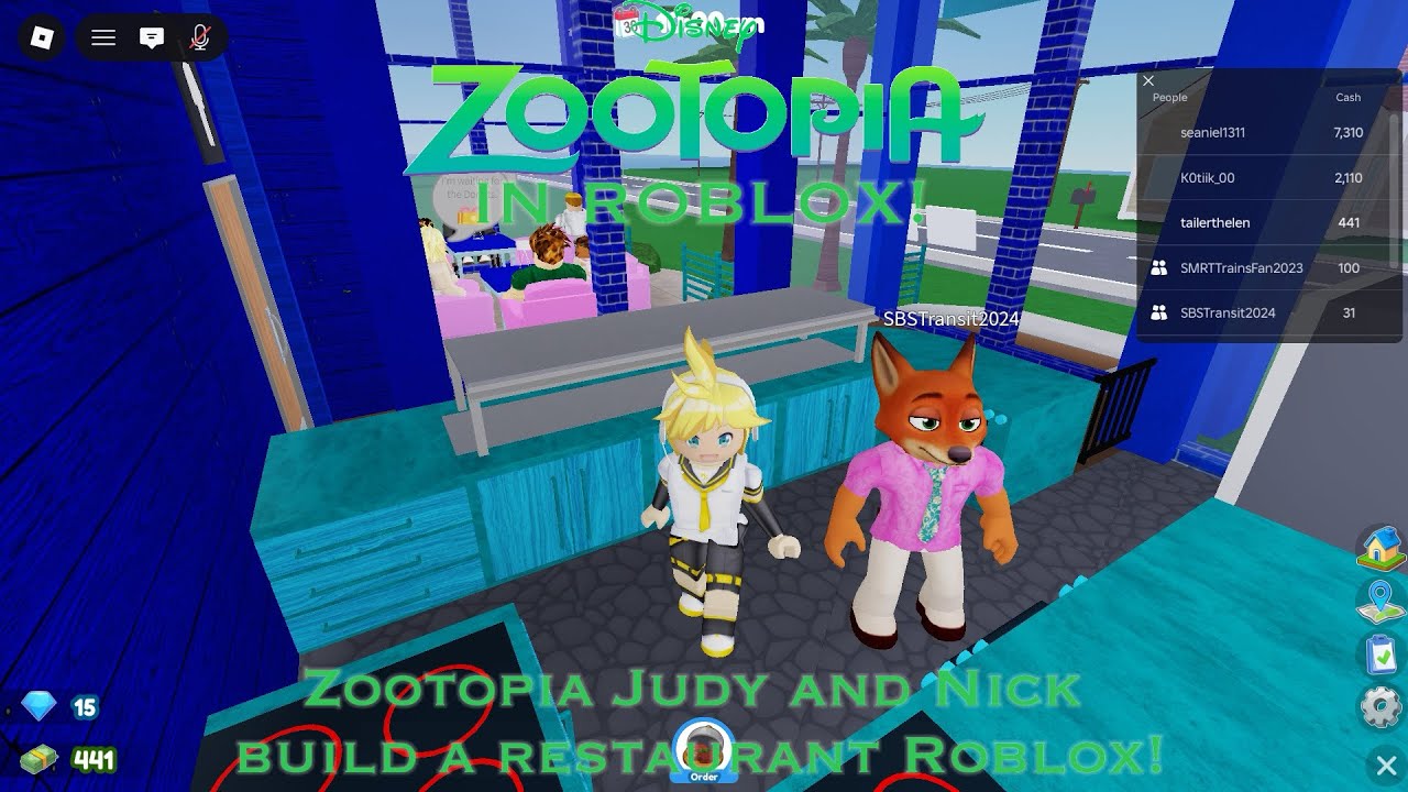 Zootopia Judy and Nick build a restaurant Roblox!