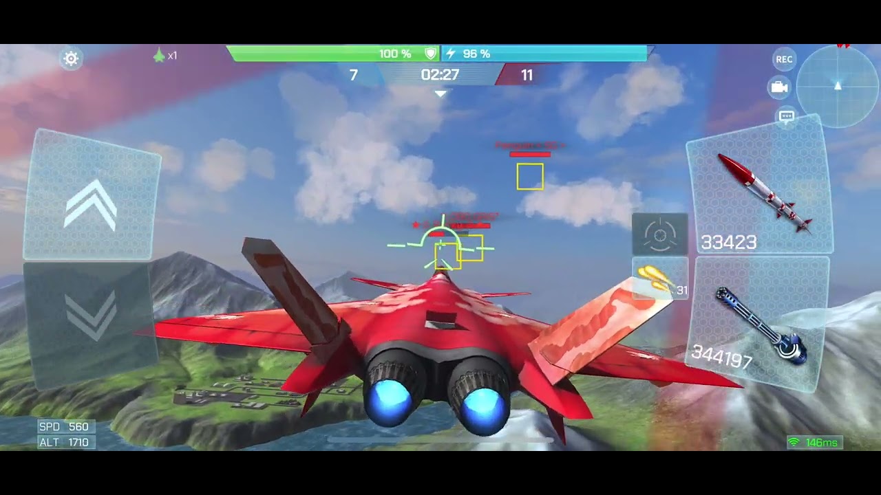 【Air Combat OL】 (4v4) Survival from 7-11😤 [Toshiyuki]