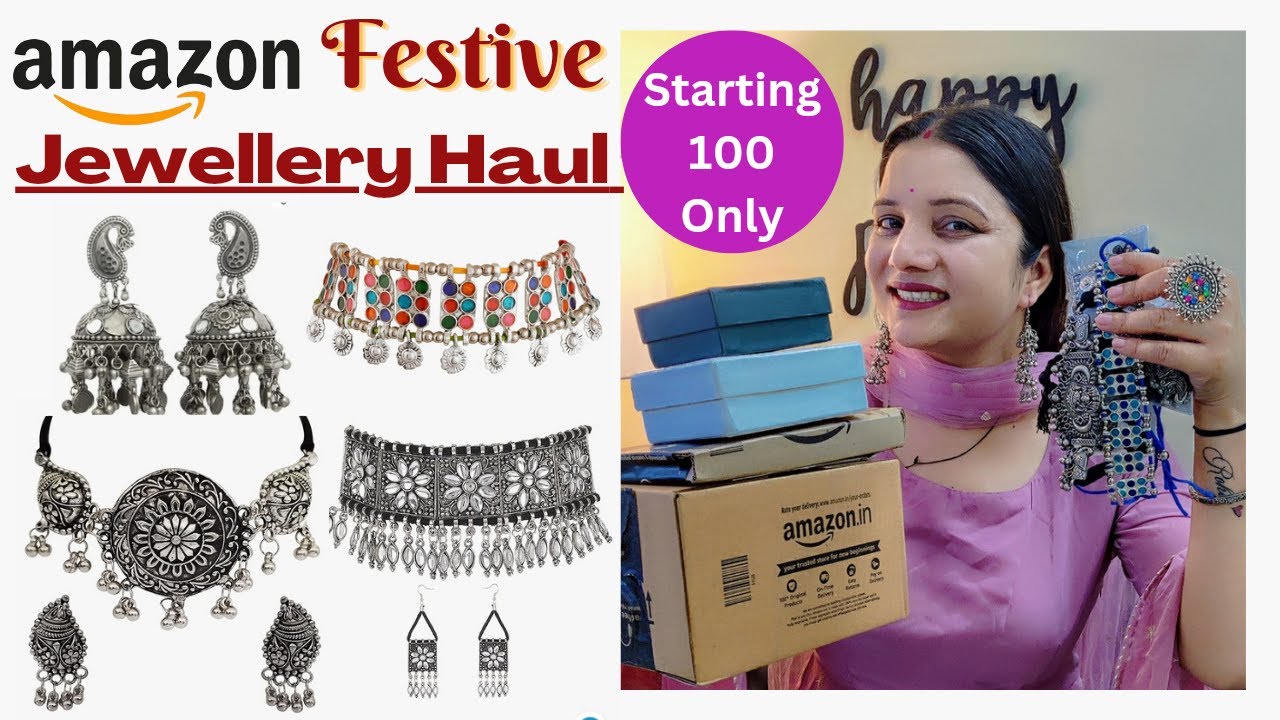 *Huge* Amazon Jewellery Haul Under  ₹500 | Jewellery for Festivals and Weddings | Saru's Empire