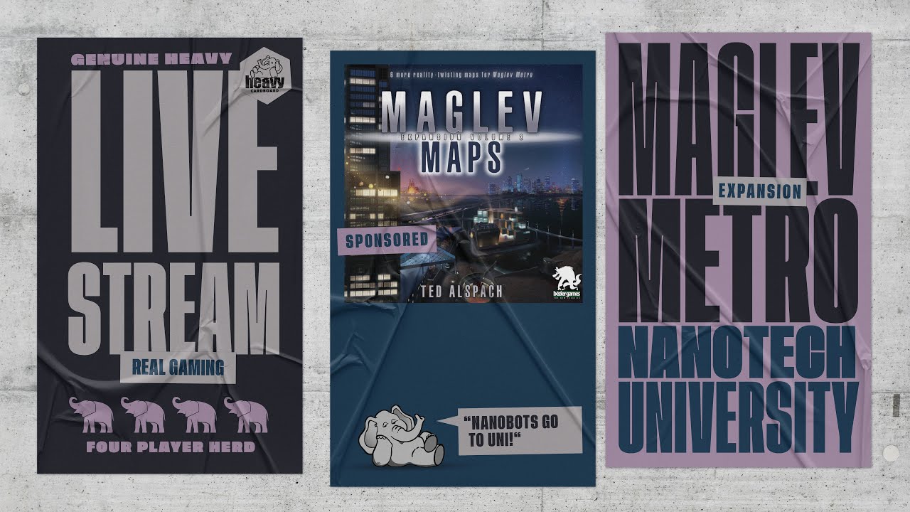 Maglev Metro - Nanotech University expansion - 4p Teaching & Play-through by Heavy Cardboard