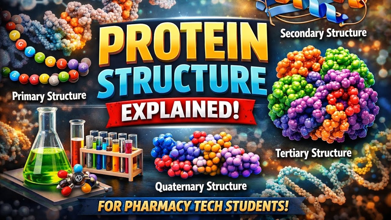 Structure of protein in biochemistry for the pharmacy technician students