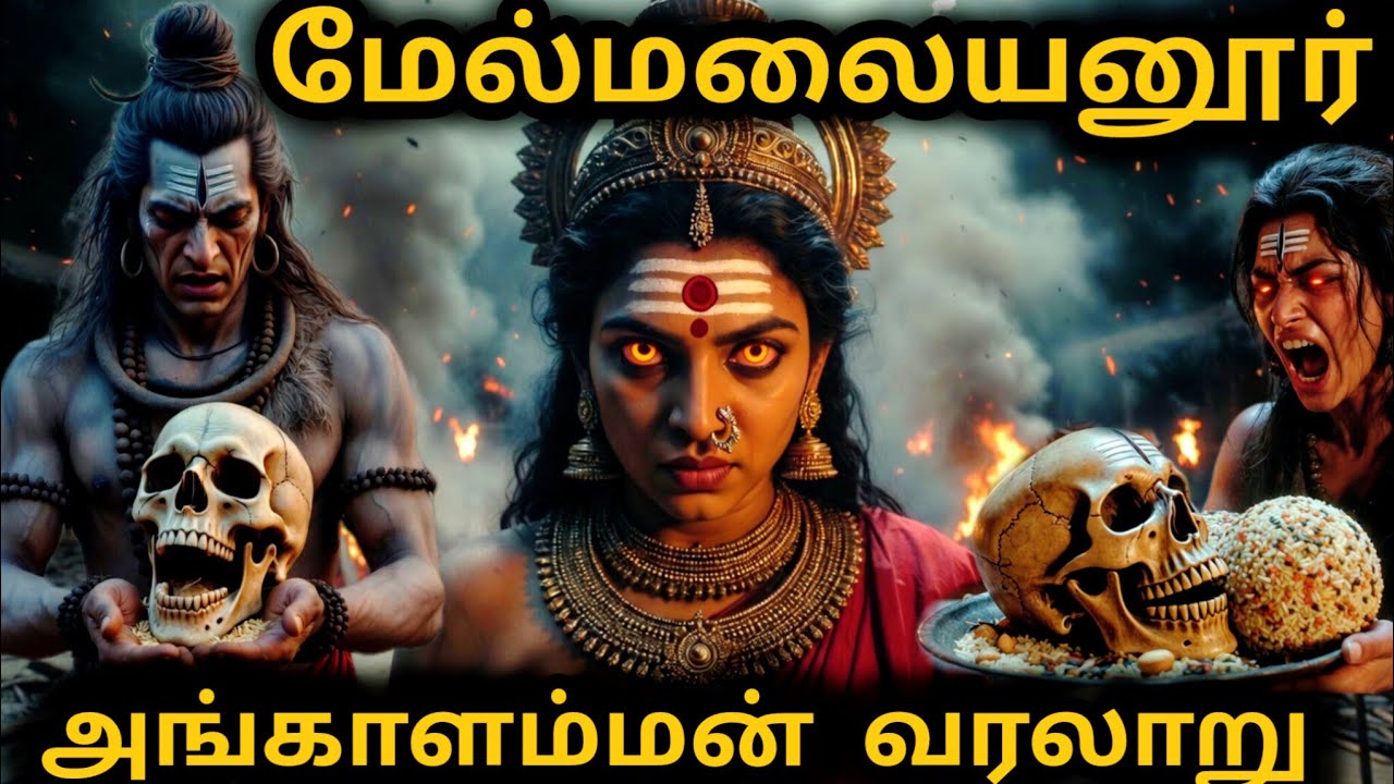 மேல்மலையனூர் அங்காளம்மன் வரலாறு | மயான கொள்ளை |  Melmalayanoor angalammam history tamil