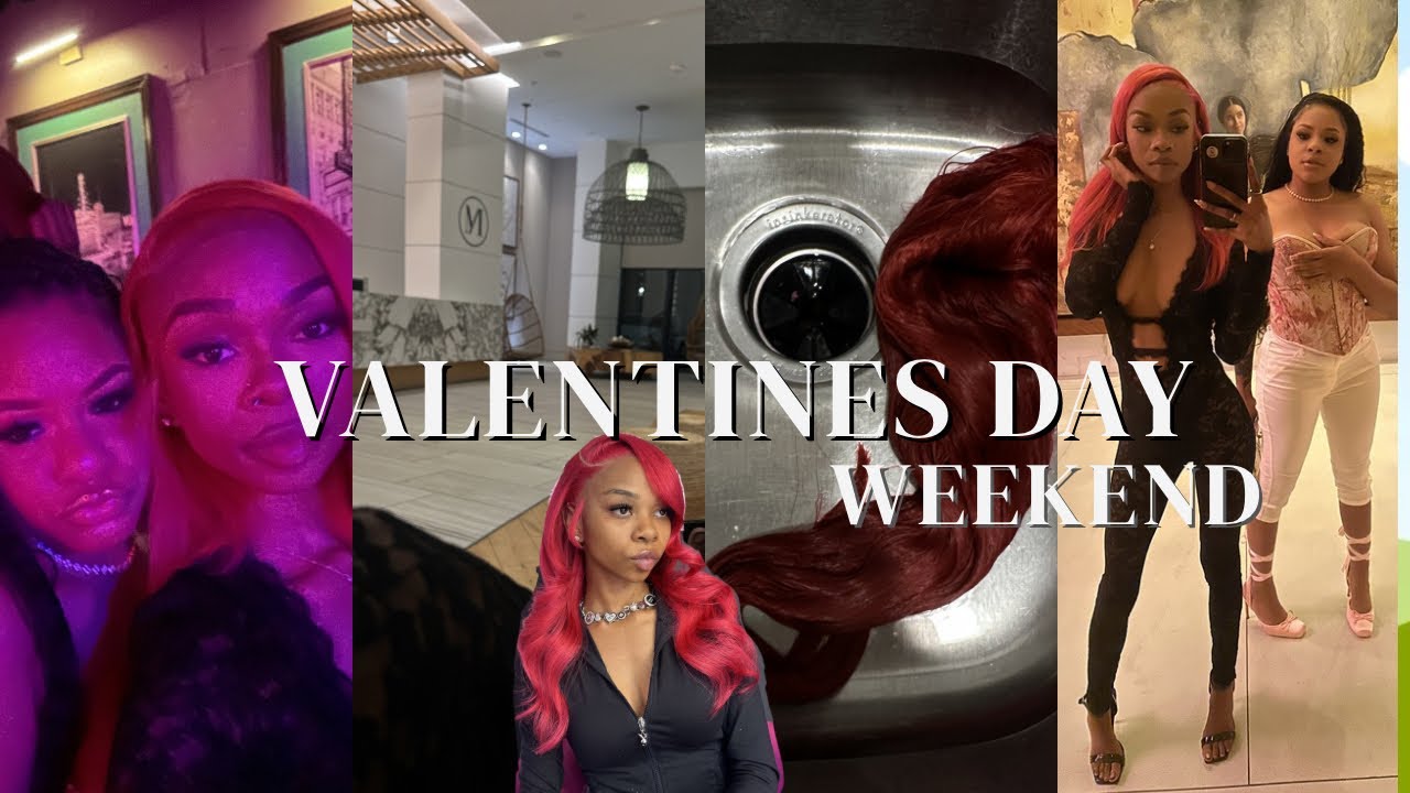 Valentine’s Vlog 🌹| Dyeing My Wig , Hair Maintenance , Hanging Downtown Orlando & etc .. 