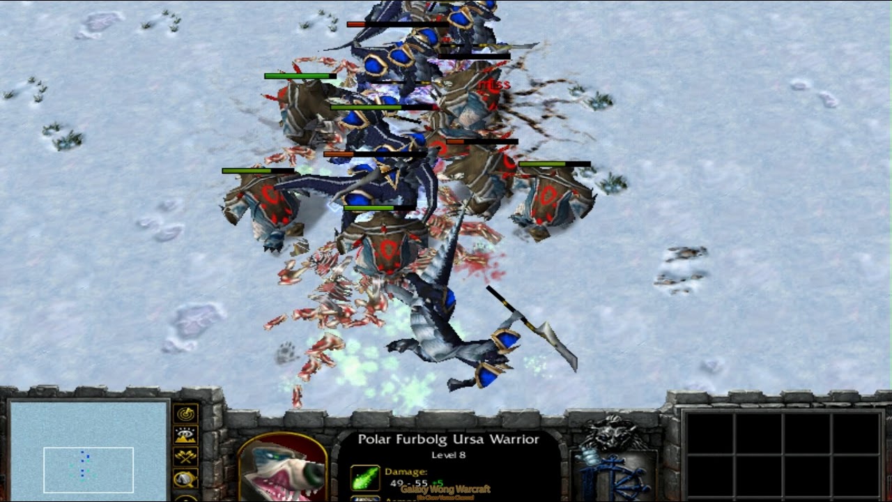 (Comment Request) (Match 02) 10 Blue Dragonspawn Overseer vs 10 Polar Furbolg Ursa Warrior 1080p