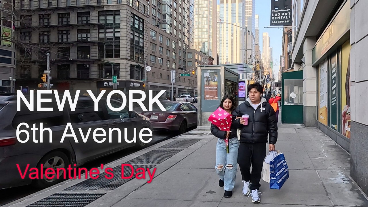 New York - Walking tour 6th Avenue NYC 4К 60fps HDR