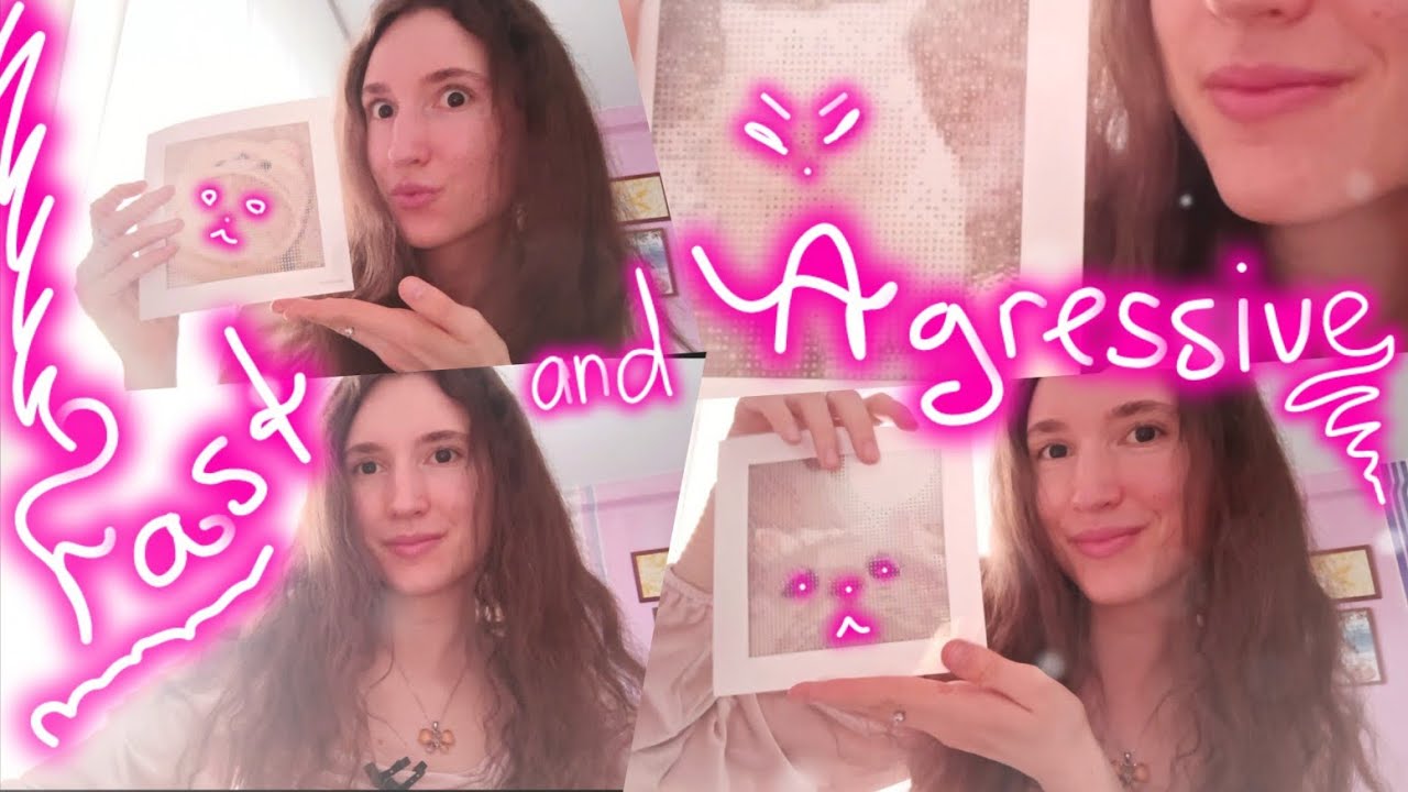 🪷🫧🪩😴 Lo-fi FAST & AGGRESSIVE ASMR: Алмазная мозаика и цвета 😴🪩🫧🪷