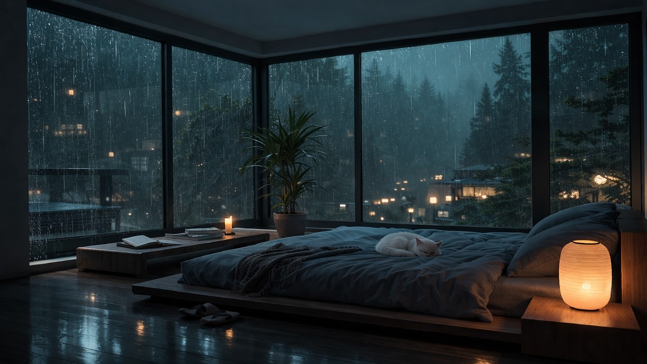 🌧️ 8 Hour Rain Ambience 📚 | Perfect for Studying, Focus & Concentration