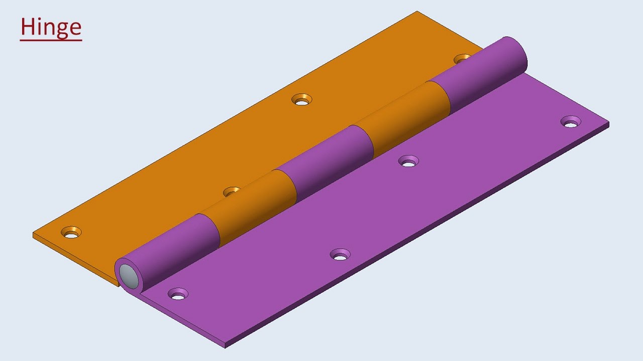 🔖 Hinge || Creo Parametric Tutorial