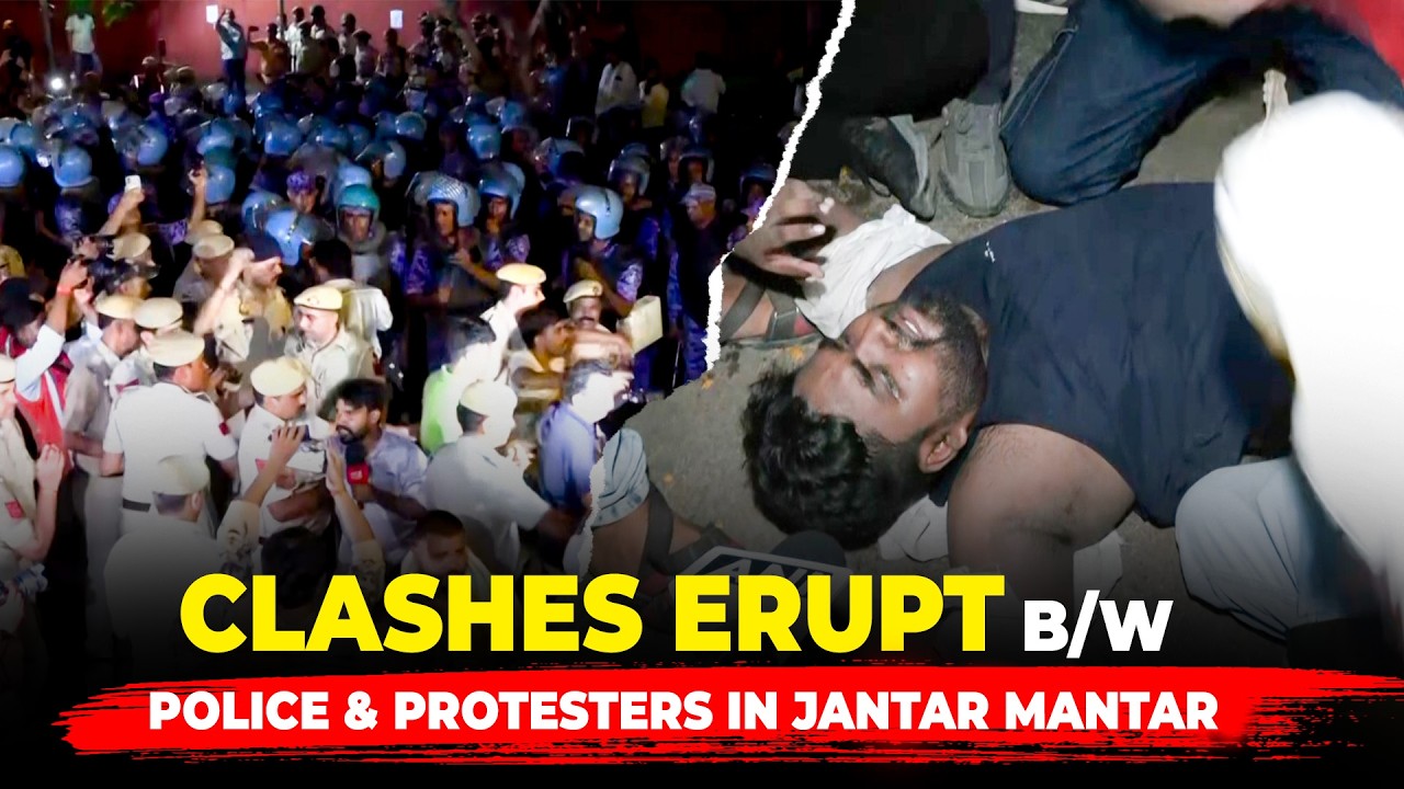 Clashes erupt in Delhi&rsquo;s Jantar Mantar as people stage protest against &lsquo;caste based reservation&rsquo;