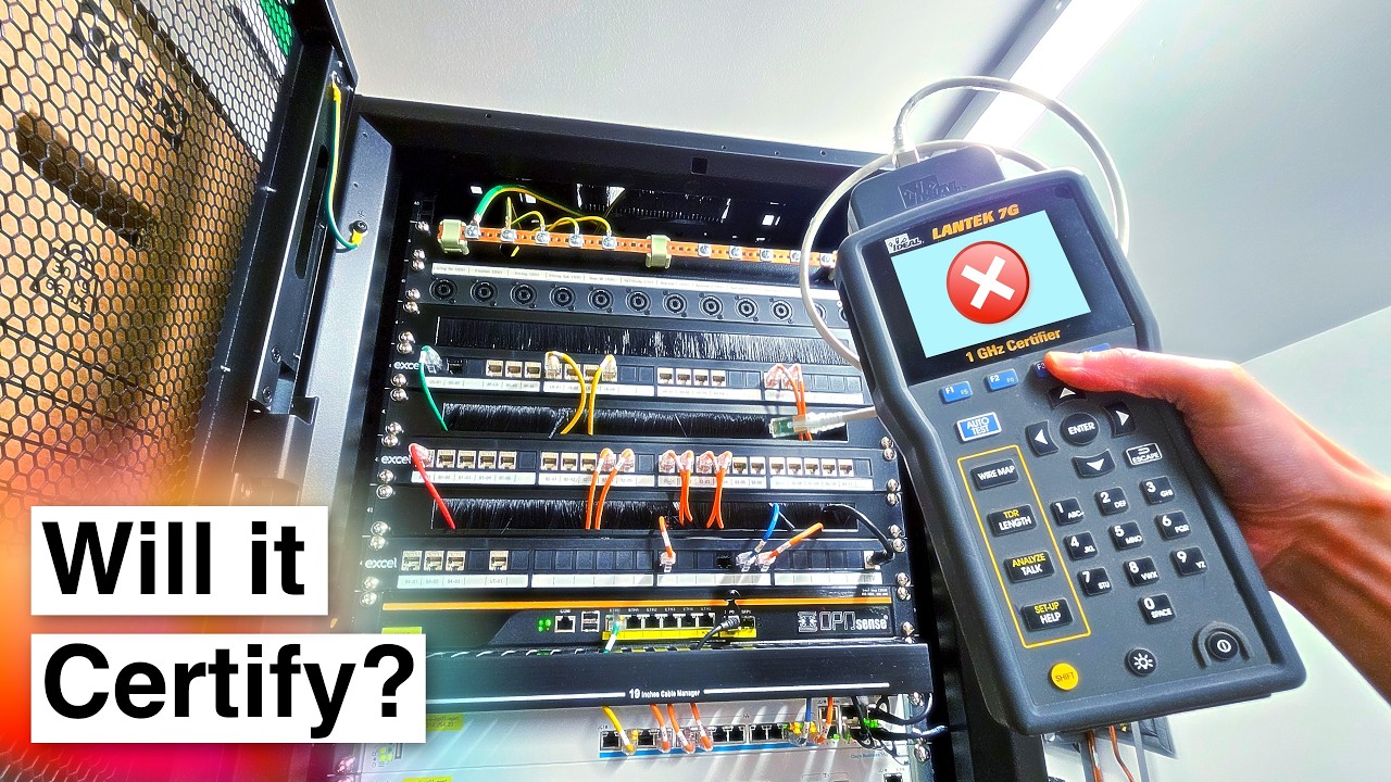 Will it Certify?  Testing my Home Network Cabling Install with a Cable Certifier!