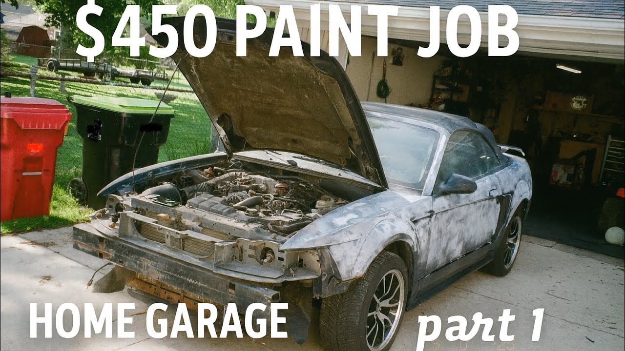 $450 Garage paint job! Bringing an old Ford Mustang back to life