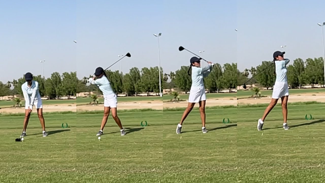 The Track Meydan Golf Dubai UAE || My best Shot and not so bad Swing 🤣(beginner) || Aabbyy Perez