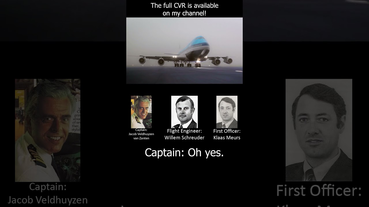 KLM Flight 4805 CVR (Tenerife airport disaster) #cvr #lastwords #planecrash #pilotlastwords