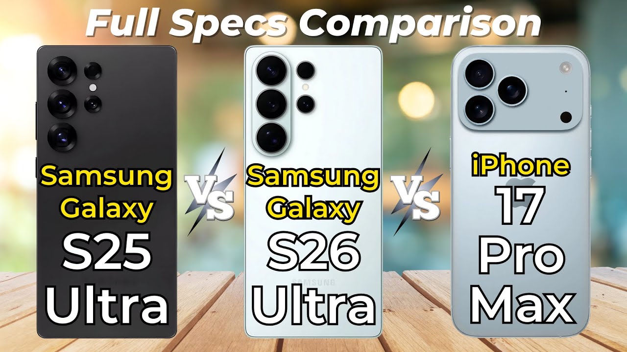 iPhone 17 Pro Max vs Samsung Galaxy S26 Ultra vs Samsung Galaxy S25 Ultra 📱 Leak Comparison
