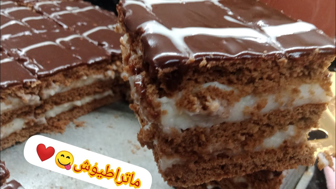 حلوى الطبقات 😍بكريمة رائعة ❤️لقهوة العصر#حلويات #وصفات #تقاليد_جزائرية#قهوة  #حلويات سهلة وسريعة